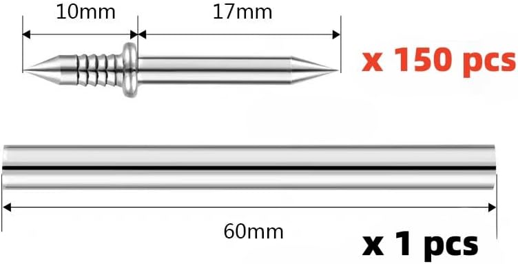 zcfochi 150pcs Double-Head Skirting Thread Seamless Nail, Non Marks Nail, Invisible Security Screw, Double Ended Baseboard Invisible Screw,Hidden Nail For Wood Veneer, With Specific Sleeve Tool (150) - Image 3